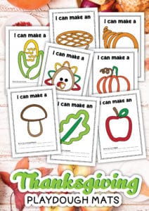 free printable thanksgiving playdough mats