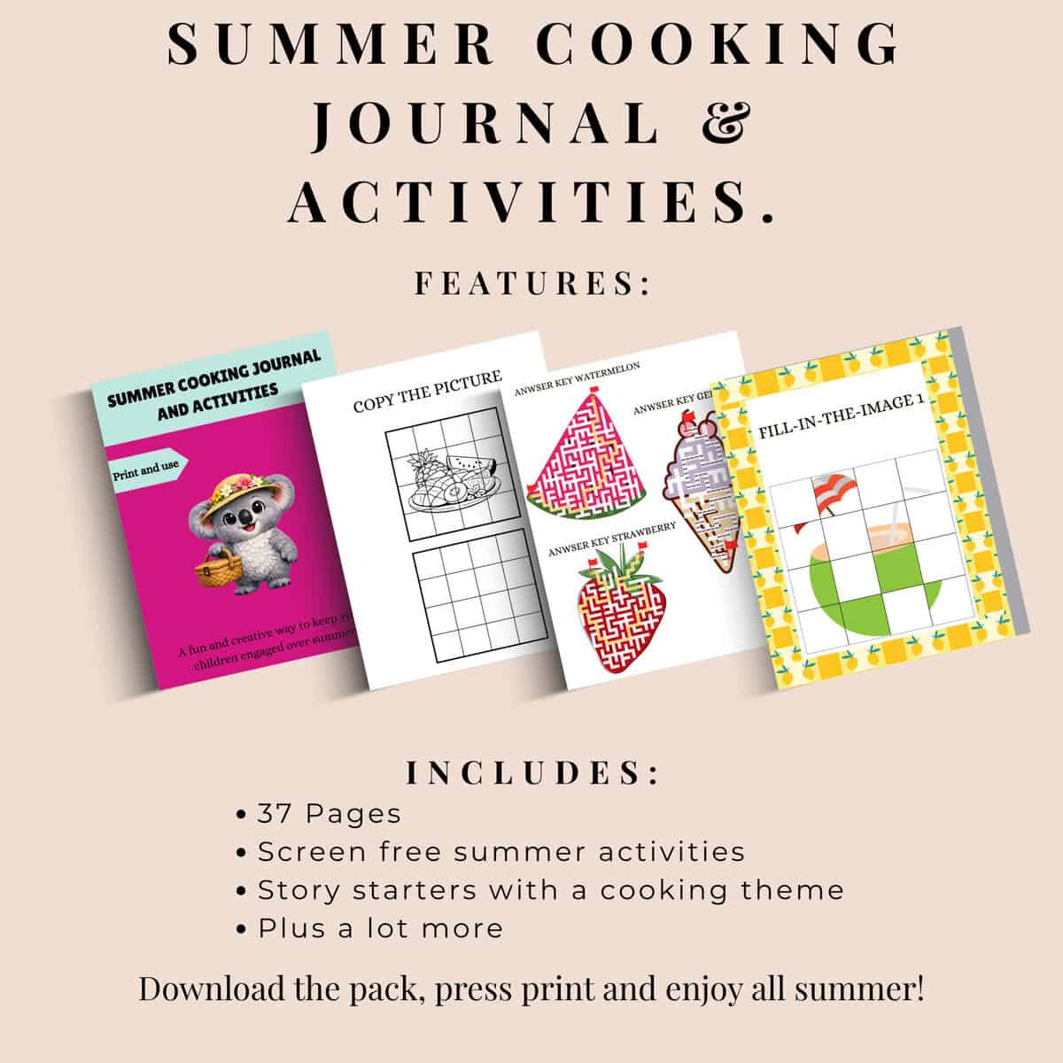 SUMMER KITCHEN JOURNAL FOR AGES 8-12 - Image 3