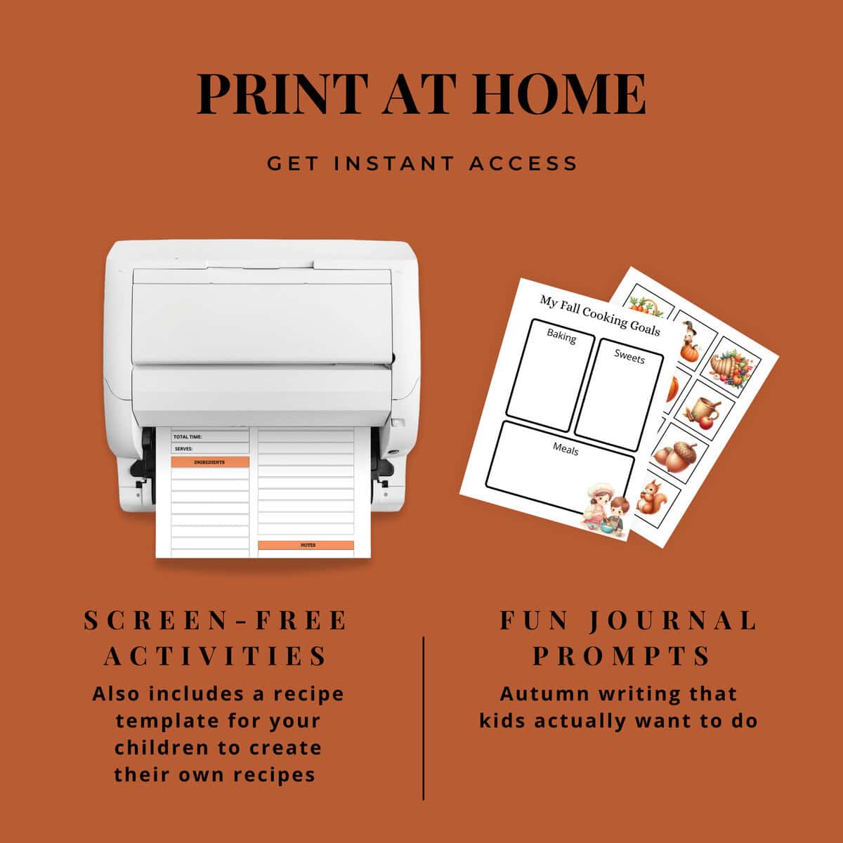 Fall Kids Cooking Journal and Activity Book - Image 5